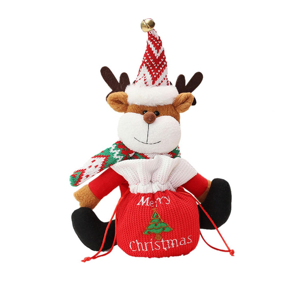 Knitted Doll Waist Belt With Drawstring Apple Pocket Gift Bags