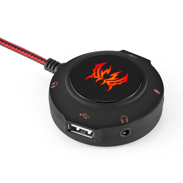 S2 Usb 2.0 Sound Card Hub Headphones Microphone Adapter 3D Surround For Pc Notebook Gaming Plug Play Sound Cards (External)