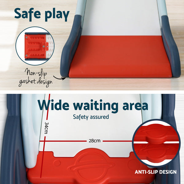 Keezi Kids Slide Set Outdoor Playground Basketball Hoop Ring Little One Activity Indoor Outdoor Play Sets