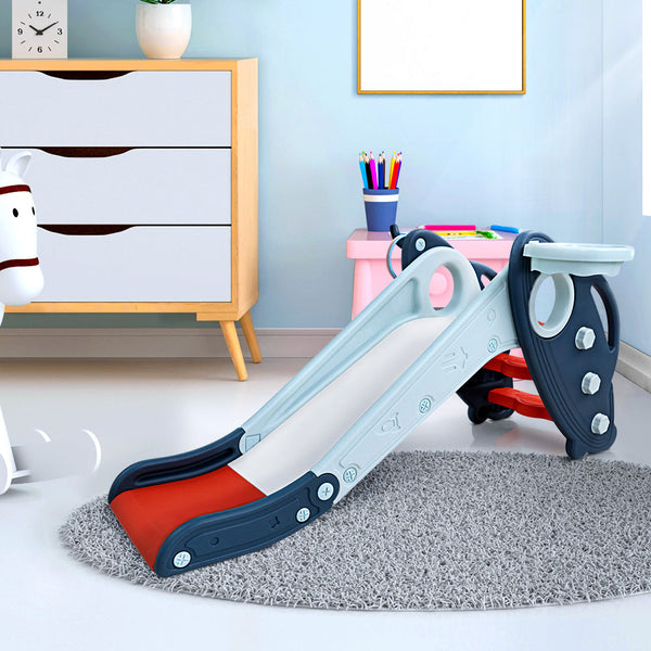 Keezi Kids Slide Set Outdoor Playground Basketball Hoop Ring Little One Activity Indoor Outdoor Play Sets