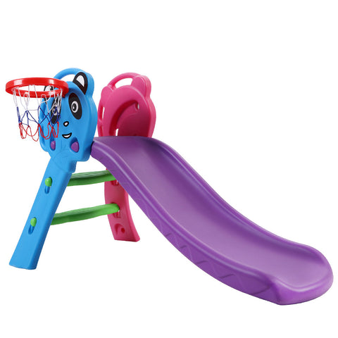 Keezi Kids Slide With Basketball Hoop Outdoor Indoor Playground Toddler