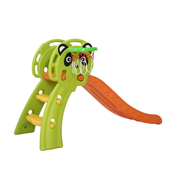 Keezi Kids Slide Basketball Hoop Activity Center Outdoor Little One Play Set Orange Outdoor Play Sets