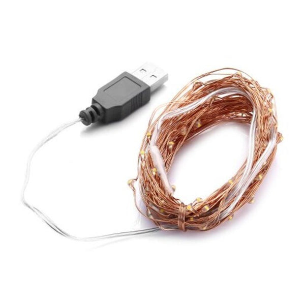 10M 100 Led Usb Decoration Light Strip Copper 1Pc String Lights