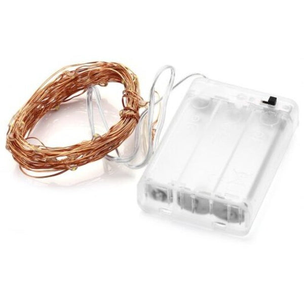 3M 30 Led String Light With Battery Box Copper 1Pc