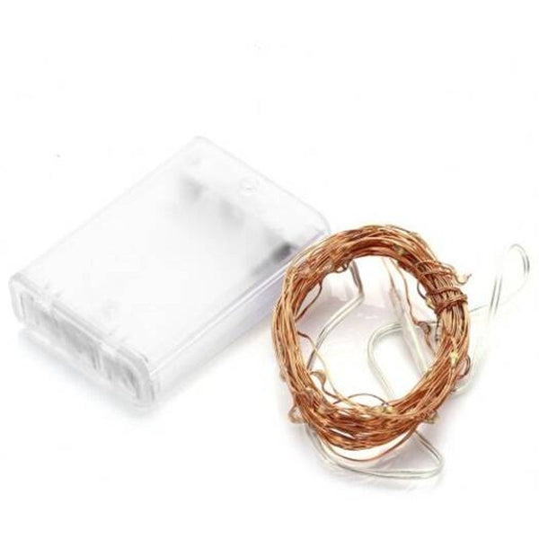 3M 30 Led String Light With Battery Box Copper 1Pc