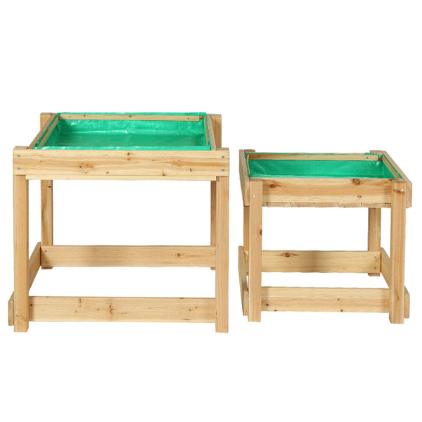 Keezi Kids Sandpit And Water Table With Cover Outdoor Pit Toys Sandpit Toys