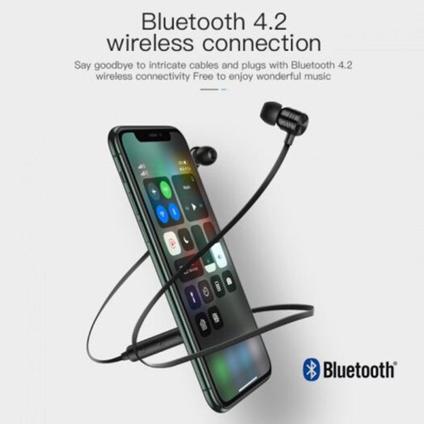 Bluetooth Earphone Wireless Headphone Neckband Sport Handsfree Earbud 5.0 Black