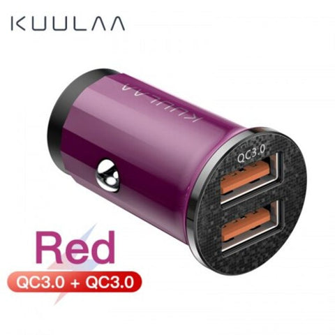 Quick Car Charge 4.0 48W Qc Pd 3.0 Charger Mobile Phone Usb Red