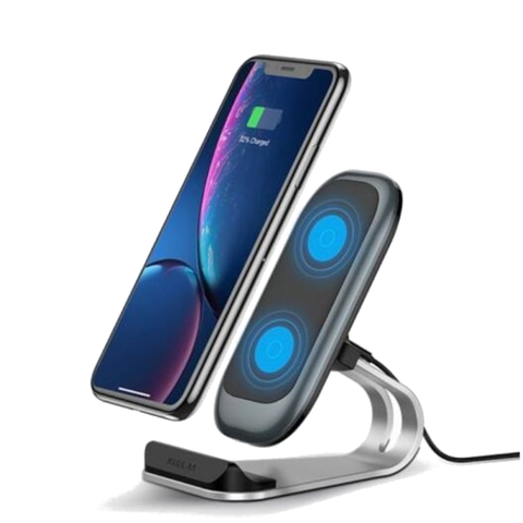 Qi Wireless Charger 10W Fast Charging Dock Station Phone Holder Black