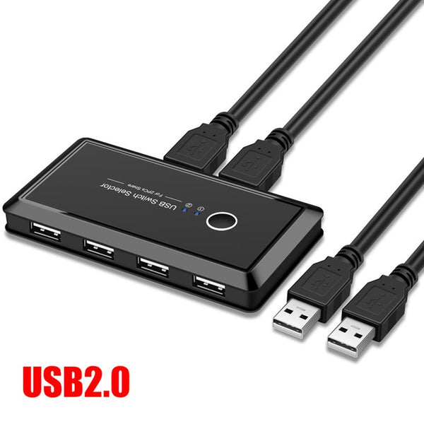 Kvm Switch Box 2 Computers Sharing 4 Usb Devices For Keyboard Scanner Projector Gdeals Usb Cables Hubs & Adapters