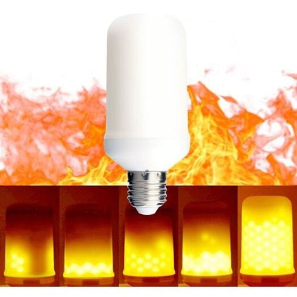 Led Flame Effect Fire 3 Modes Warm White Light Bulbs