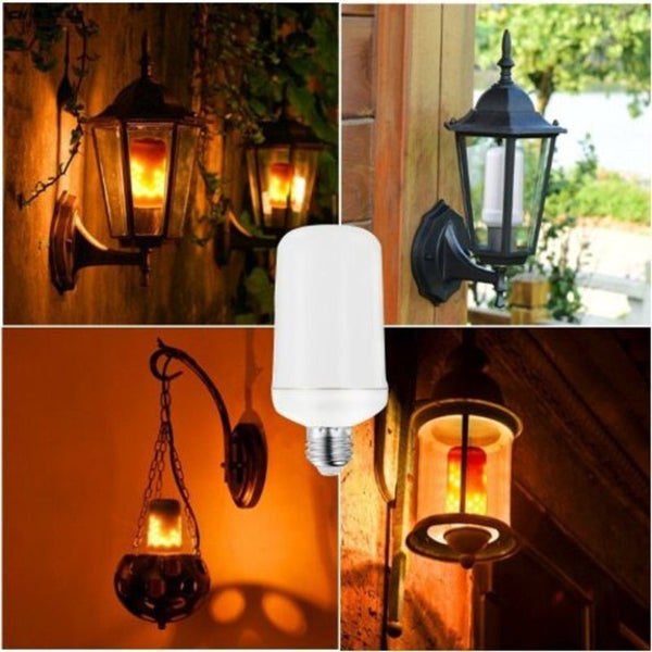 Led Flame Effect Fire 3 Modes Warm White Light Bulbs