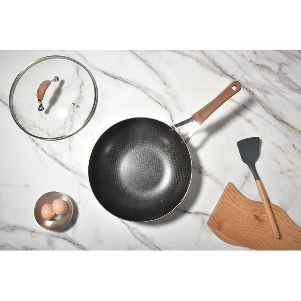 Kylin 3 Layer Stainless Steel Non Stick Noka Wok 30Cm Woks