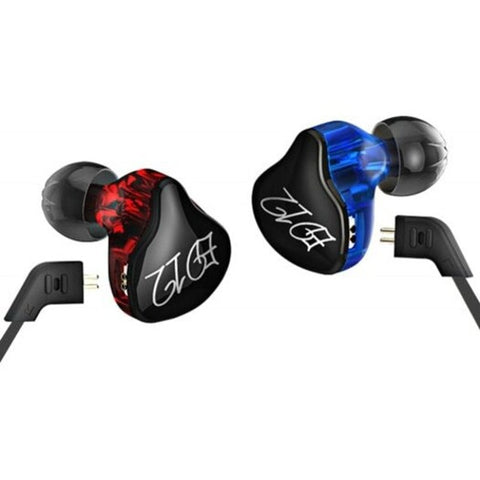 Ed12 Hifi Music In Ear Earphones With Mic Blue And Red