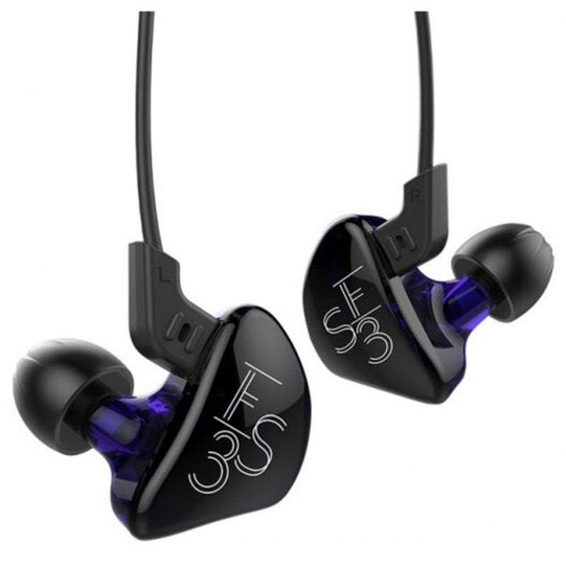 Es3 In Ear Detachable Hifi Earphones Black Purple Without Line Control Earbuds