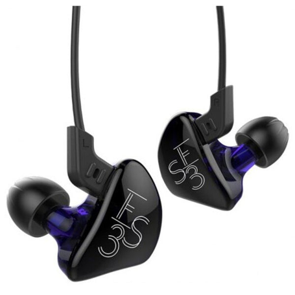 Es3 In Ear Detachable Hifi Earphones Black Purple Without Line Control Earbuds