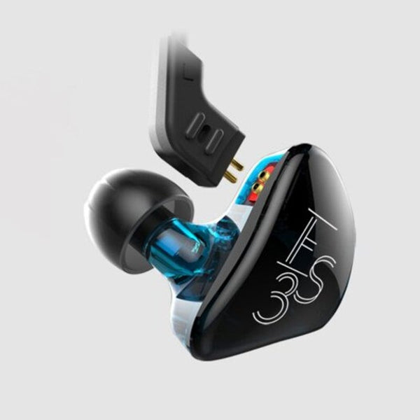 Es3 In Ear Detachable Hifi Earphones Black Purple Without Line Control Earbuds