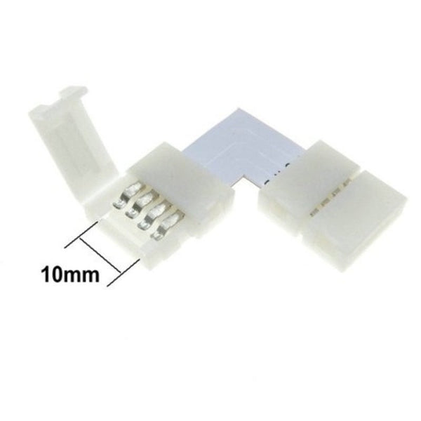 L Shape Connector 5 Pack Right Angle Corner Solderless Connectorfor 3528 5050 Smd Led Strip Lights 10Mm 2Pin String Lights