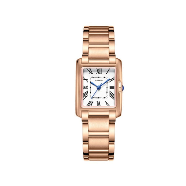 Veile Studios L1058 H Fashion Simple Watch Female Leisure Waterproof Quartz Trend Steel Band Square Watches