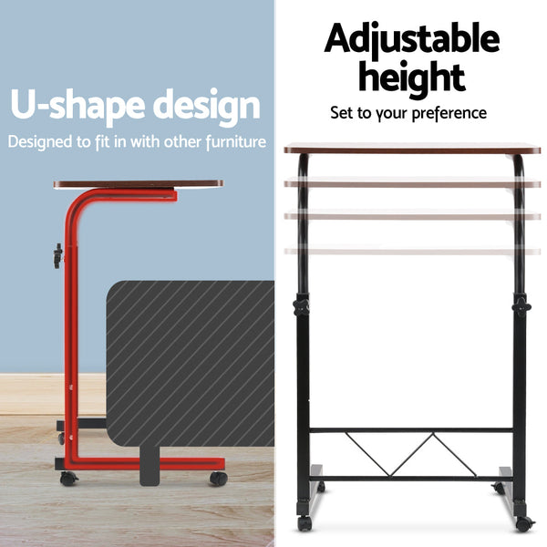 Artiss Laptop Table Desk Portable Dark Wood Laptop Desks