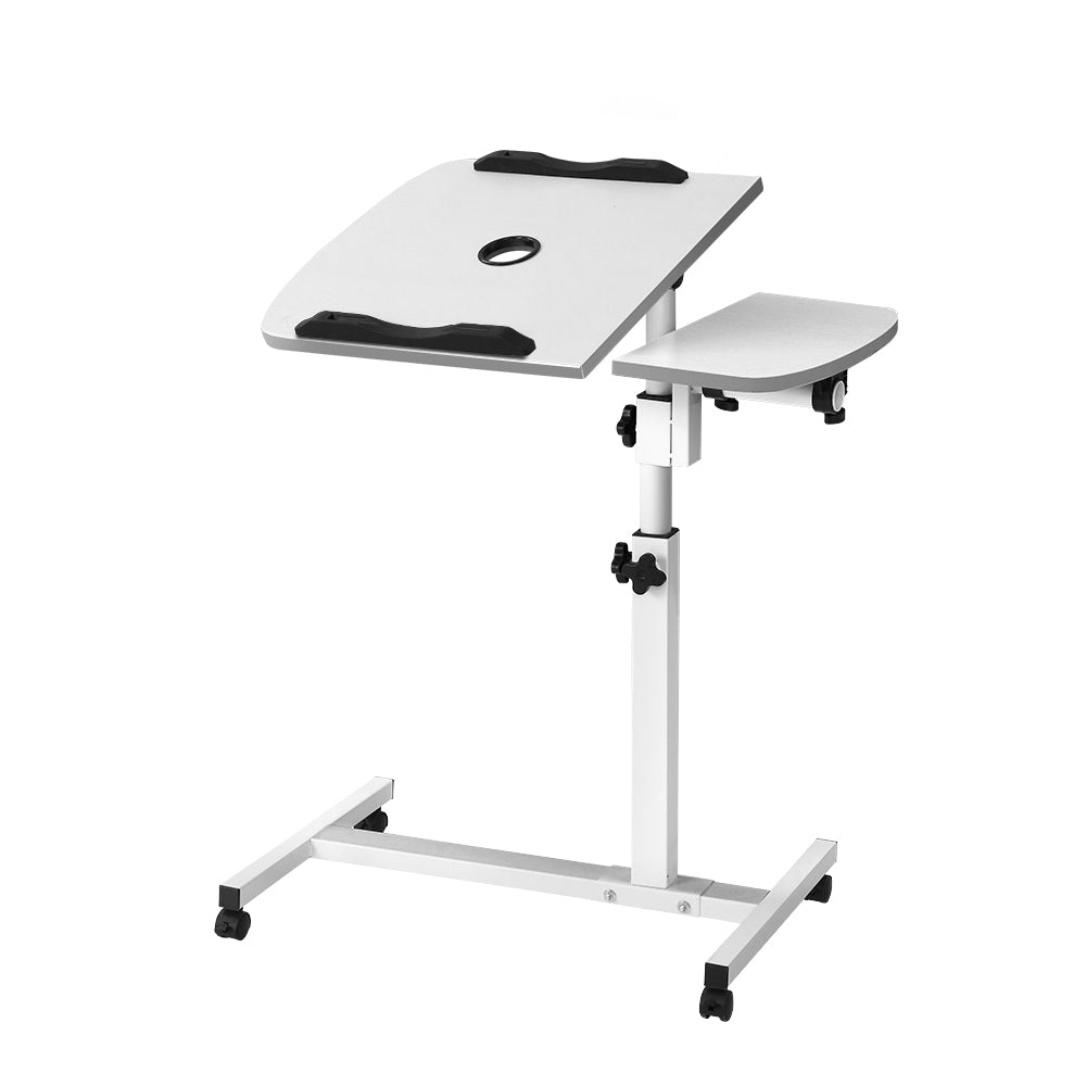 Artiss Laptop Table Desk Stand With Fan White Standing Desks