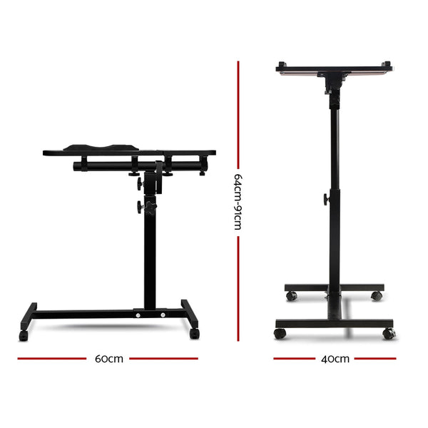 Artiss Laptop Table Desk Stand Black Standing Desks