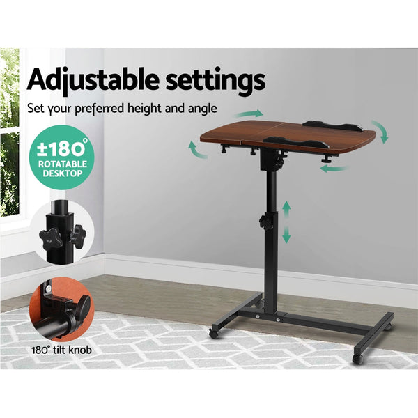 Artiss Laptop Table Desk Stand Walnut Standing Desks