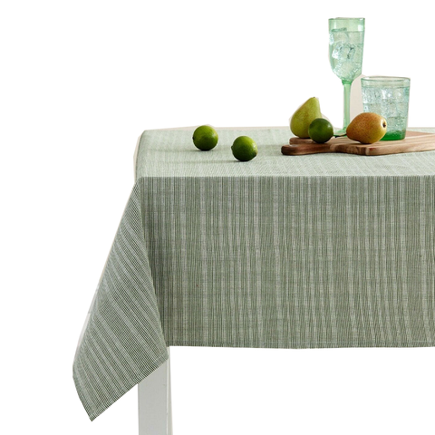 Ladelle Green Eco Cotton Rich Tablecloth 150 X 225 Cm