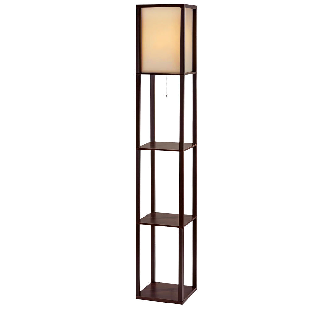 Artiss Floor Lamp Reding Light Stand Wood Shelf Storage Organizer Home Floor Lamps