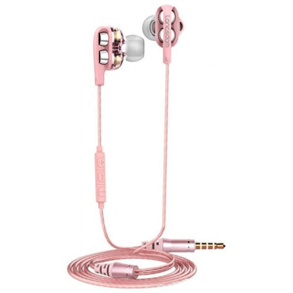 C4d In Ear Earphone Stereo Gaming Earbuds Pink Wired Earphones