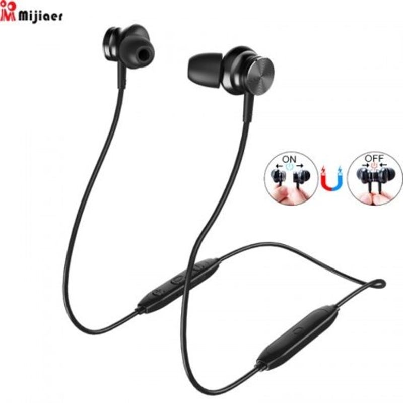 L33 Bluetooth Wireless Earphones Audifonos Magnetic Switchin Headset Black Headsets