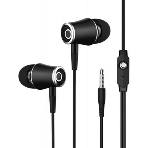 R21 Sport Bass Stereo Headphone Black Wired Earphones