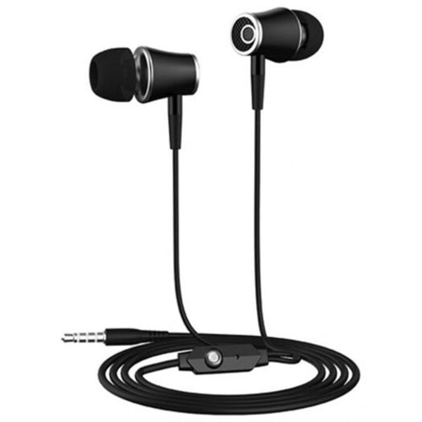 R21 Sport Bass Stereo Headphone Black Wired Earphones