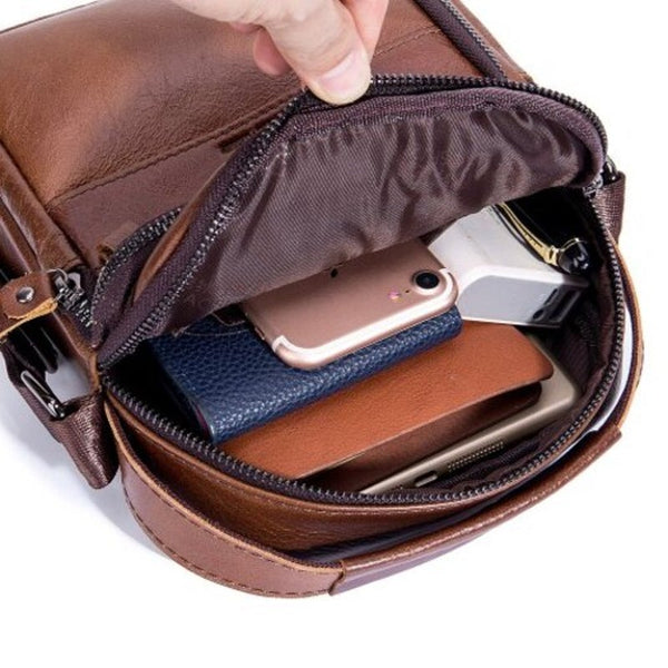 Men's Fashion Small Crossbody Bag Brown Bags