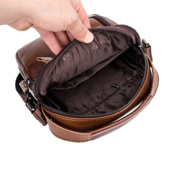 Men's Fashion Small Crossbody Bag Brown Bags
