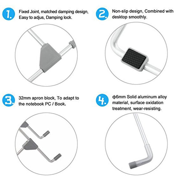 Stands Holders & Car Mounts Laptop Tablet Stand Portable Folding Top Anti Skid Angle Height Adjustable Bracket Home Office