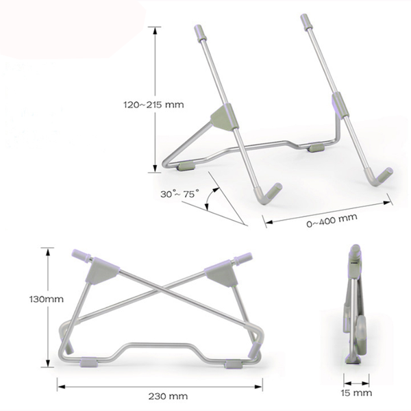 Laptop Tablet Stand Portable Folding Top Anti Skid Angle Height Adjustable Bracket Home Office Stands Holders & Car Mounts