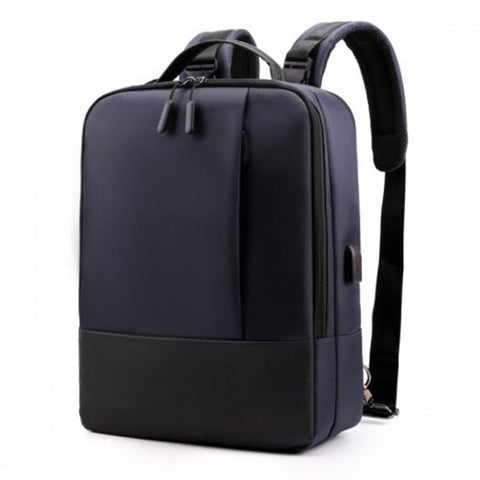 Large Capacity Business Men's Backpack 15.6 Inch Deep Blue