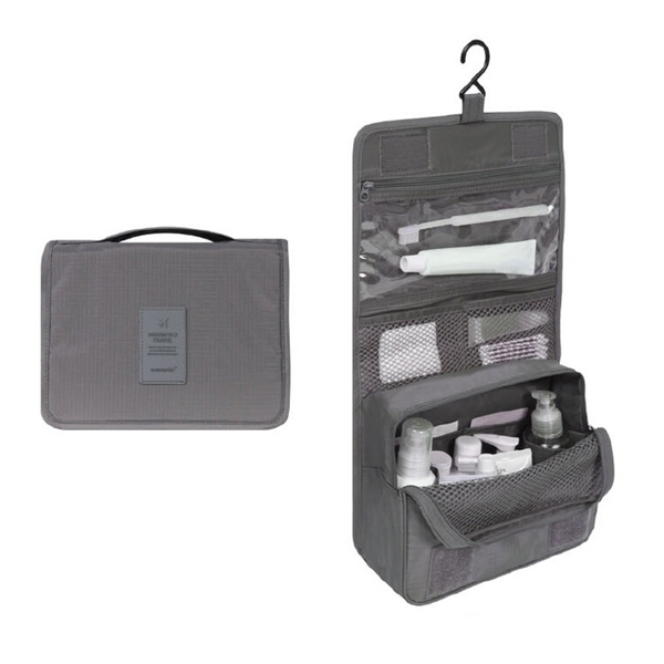 Large Capacity Bathroom Cosmetic Storage Bag With Hanging Hook For Travel Makeup Bags & Cases