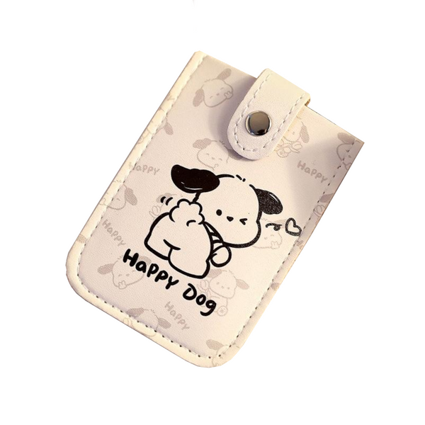 Large Capacity Pull Out Card Holder Pink Puppy Wallets
