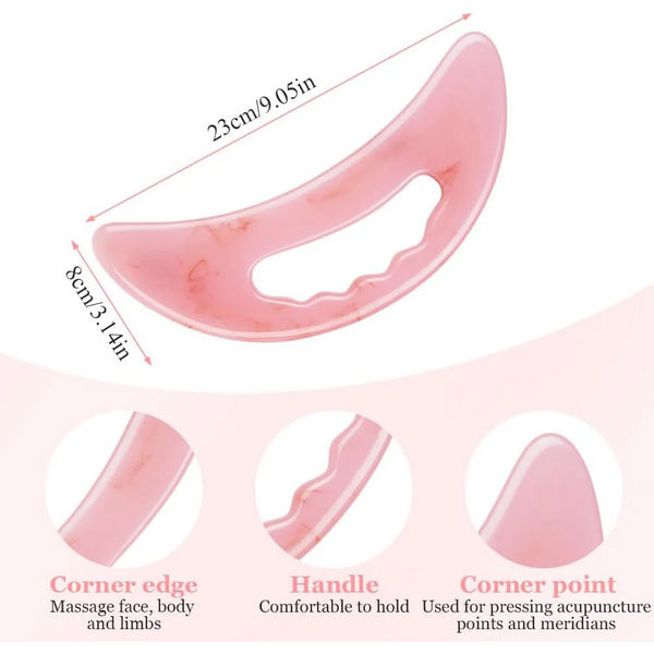 Large Gua Sha Massager Lymphatic Drainage & Cellulite For Legs Face Back Pain Relief Pink Massagers