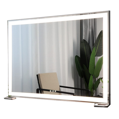 Large Hollywood Makeup Mirror 3 Modes Lighted And Smart Touch Control (92 X 68 Cm)