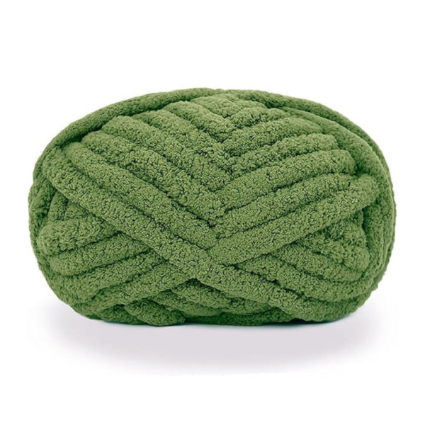 Large Jumbo Super Soft Chunky Knitted Chenille Yarn For Hand Crocheting Blankets Olive Green Other Crocheting And Knitting