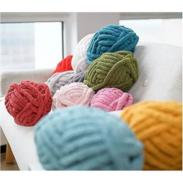 Large Jumbo Super Soft Chunky Knitted Chenille Yarn For Hand Crocheting Blankets Olive Green Other Crocheting And Knitting