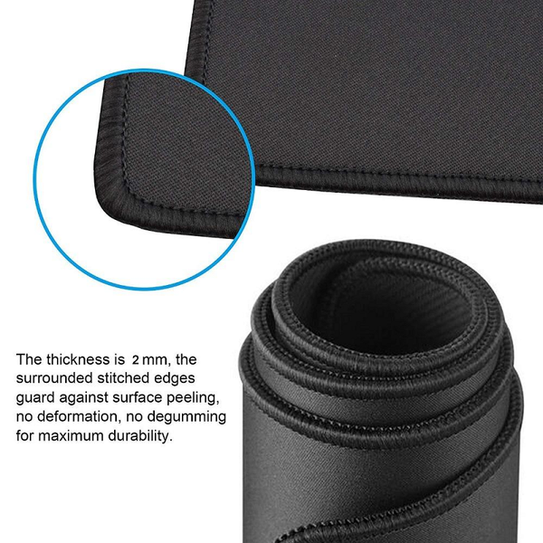 Large Size Black Gaming Mouse Pad Anti Slip Natural Rubber Pc Computer Gamer Desk Mat Mouse Pads & Wrist Rests