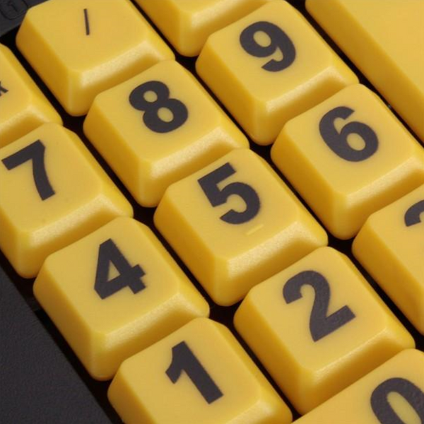 Large Print Usb Computer Keyboard High Contrast Yellow Keys Black Letter For Elder Keyboards & Keypads