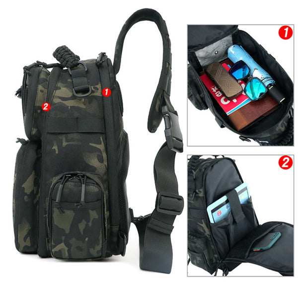 Laser Men Chest Bag Sling Hiking Backpack Military Tactical Army Shoulder Fishing Bags Travel Camping Molle Hunting Xa230a