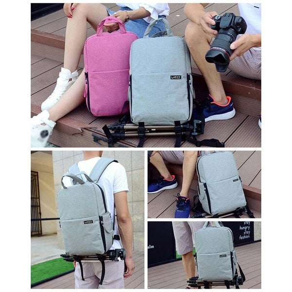 Outdoor Portable Waterproof Scratch Proof Dual Shoulders Backpack Grey
