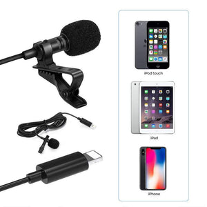 Microphones Lavalier Lapel Full Range Phone Audio And Video Recording Condenser For Iphone X Xr Xs Max 8 8Plus 7 7Plus 6 6S 6Plus 5 / Ipad