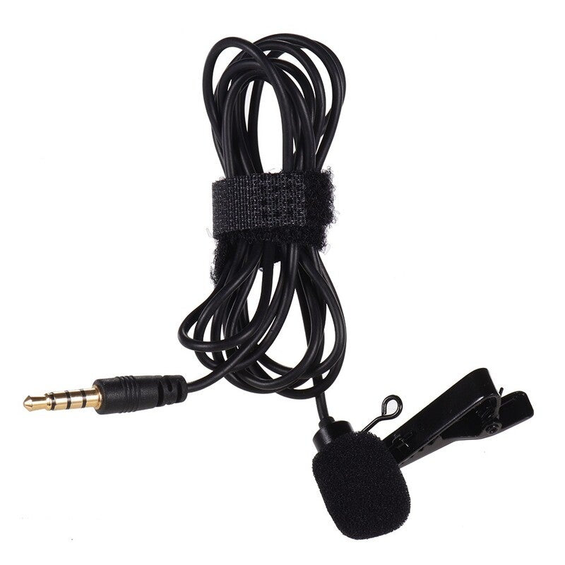 Lavalier Microphone Omni Directional Clip On Black Microphones & Wireless Systems